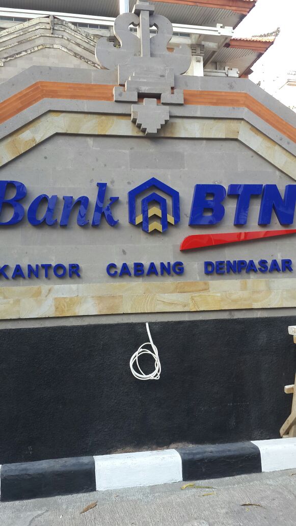 Letter timbul BANK BTN